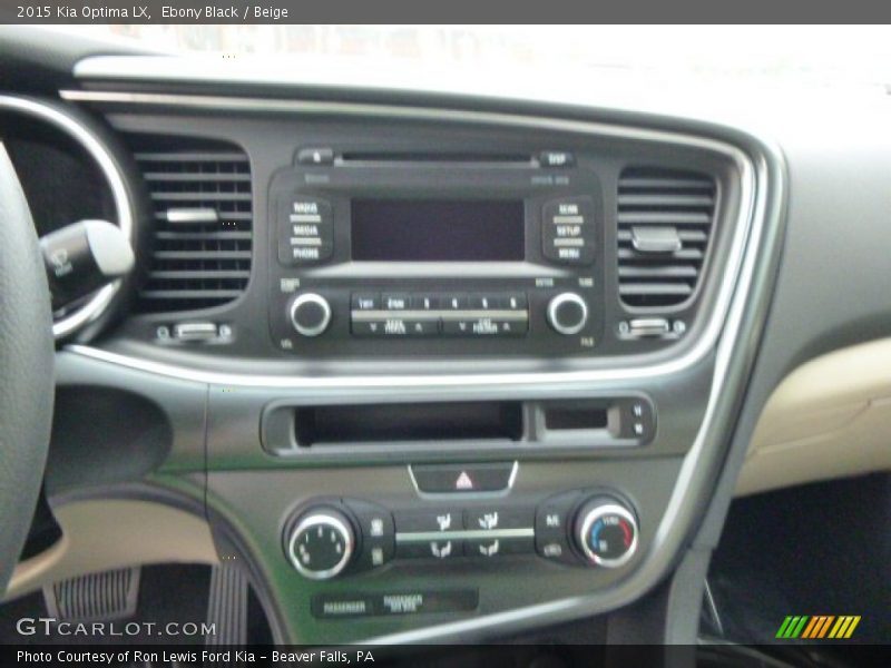 Ebony Black / Beige 2015 Kia Optima LX