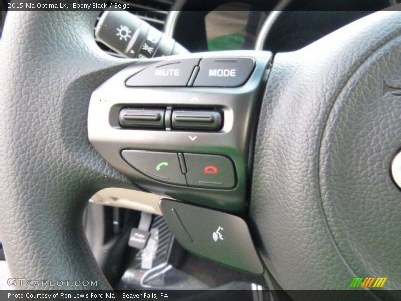 Controls of 2015 Optima LX