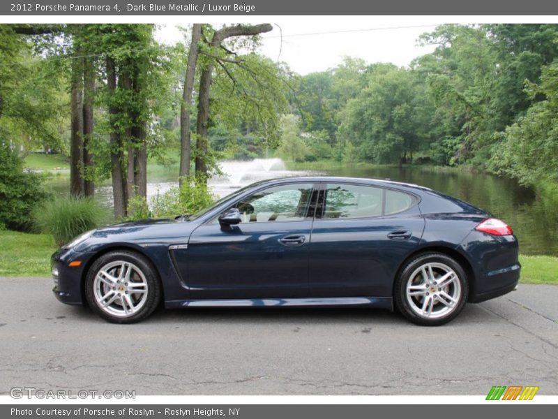 Dark Blue Metallic / Luxor Beige 2012 Porsche Panamera 4