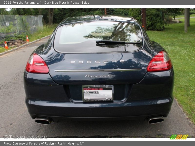 Dark Blue Metallic / Luxor Beige 2012 Porsche Panamera 4