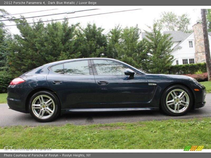 Dark Blue Metallic / Luxor Beige 2012 Porsche Panamera 4