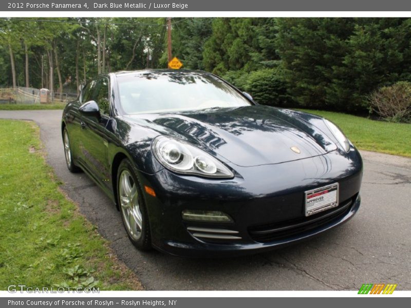 Dark Blue Metallic / Luxor Beige 2012 Porsche Panamera 4