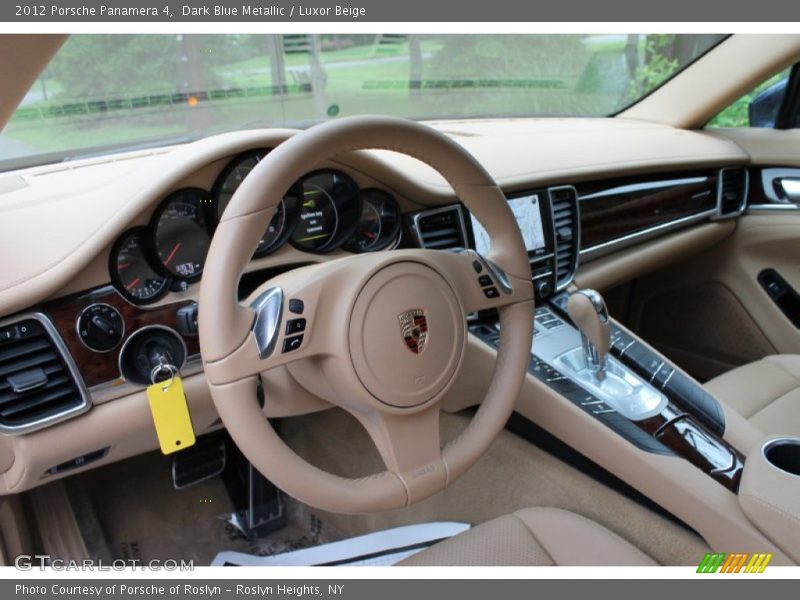 Dark Blue Metallic / Luxor Beige 2012 Porsche Panamera 4