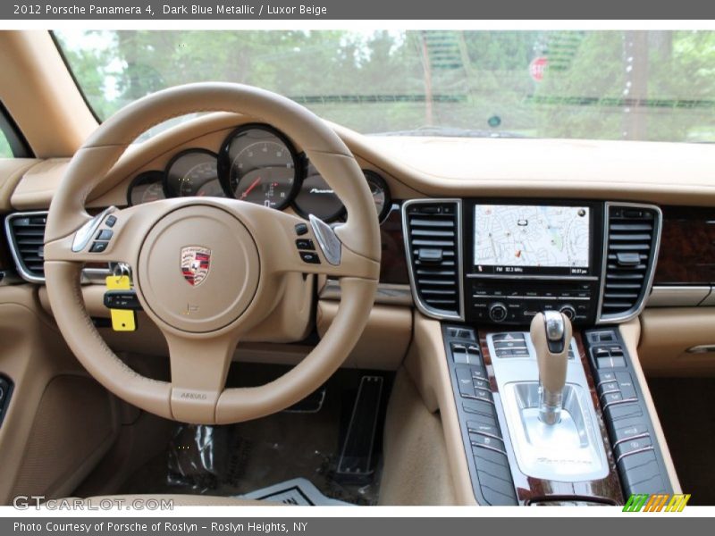 Dark Blue Metallic / Luxor Beige 2012 Porsche Panamera 4