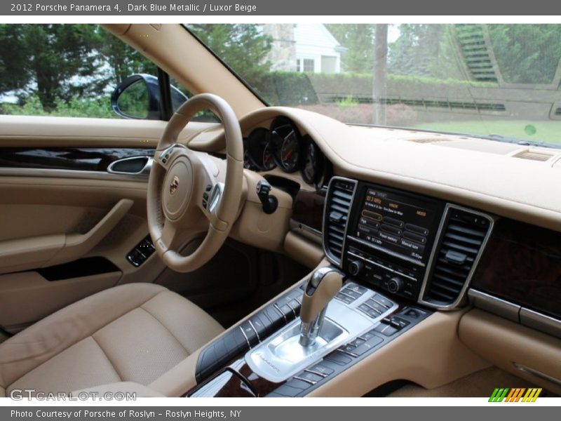 Dark Blue Metallic / Luxor Beige 2012 Porsche Panamera 4