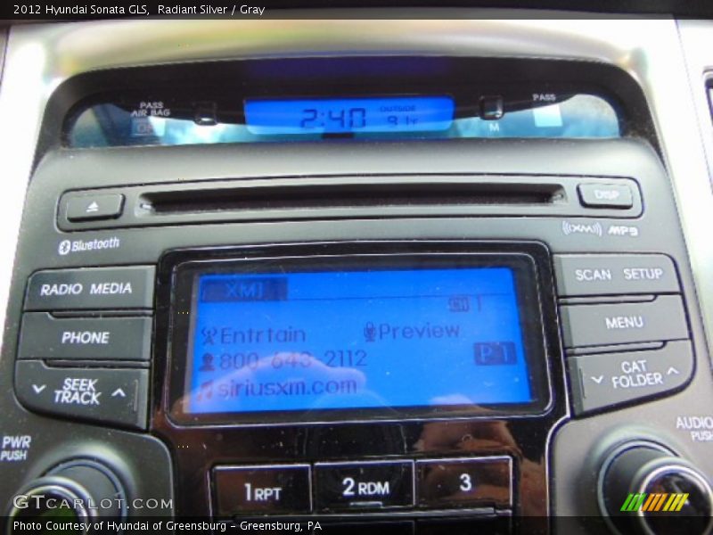 Radiant Silver / Gray 2012 Hyundai Sonata GLS