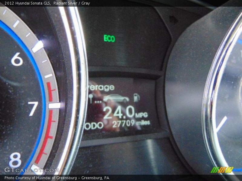 Radiant Silver / Gray 2012 Hyundai Sonata GLS