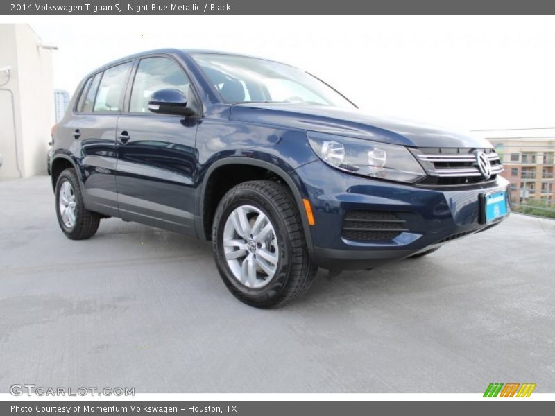 Night Blue Metallic / Black 2014 Volkswagen Tiguan S