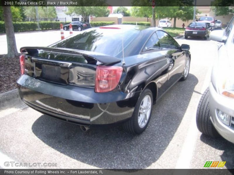 Black / Black/Red 2003 Toyota Celica GT