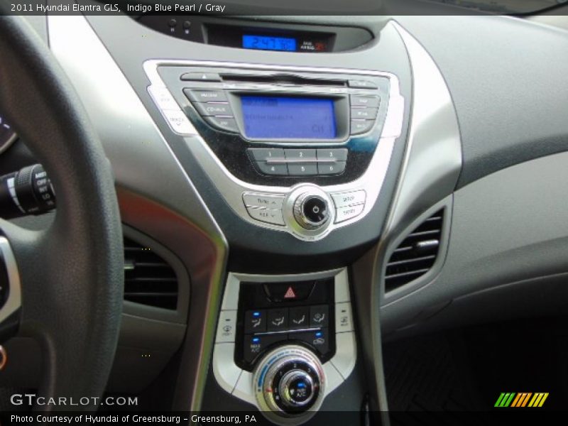 Indigo Blue Pearl / Gray 2011 Hyundai Elantra GLS