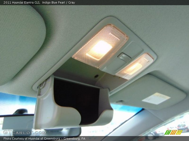 Indigo Blue Pearl / Gray 2011 Hyundai Elantra GLS