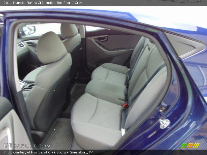 Indigo Blue Pearl / Gray 2011 Hyundai Elantra GLS