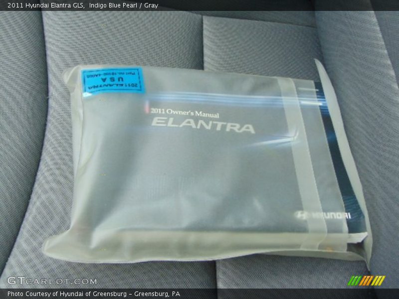 Indigo Blue Pearl / Gray 2011 Hyundai Elantra GLS