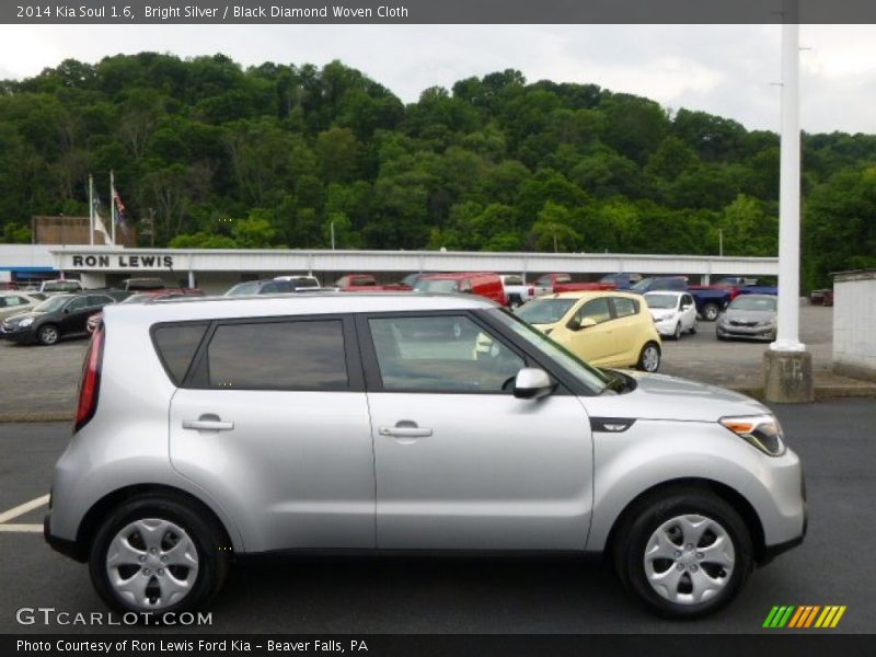Bright Silver / Black Diamond Woven Cloth 2014 Kia Soul 1.6
