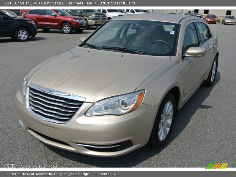 Cashmere Pearl / Black/Light Frost Beige 2013 Chrysler 200 Touring Sedan