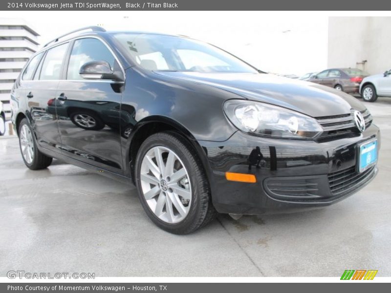 Black / Titan Black 2014 Volkswagen Jetta TDI SportWagen