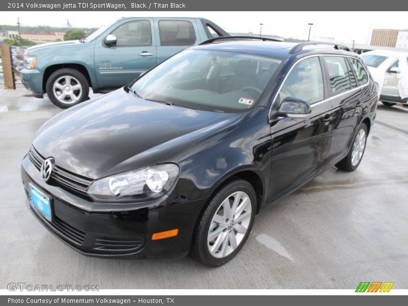Black / Titan Black 2014 Volkswagen Jetta TDI SportWagen