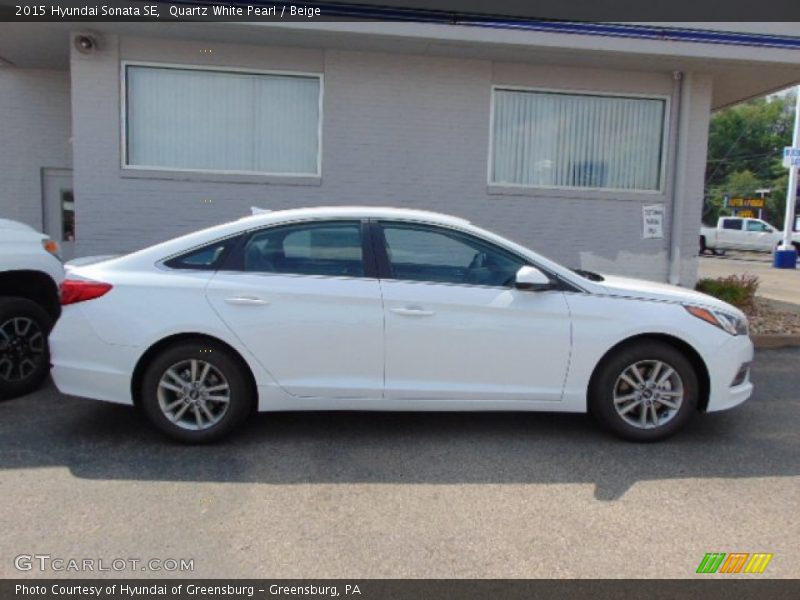 Quartz White Pearl / Beige 2015 Hyundai Sonata SE