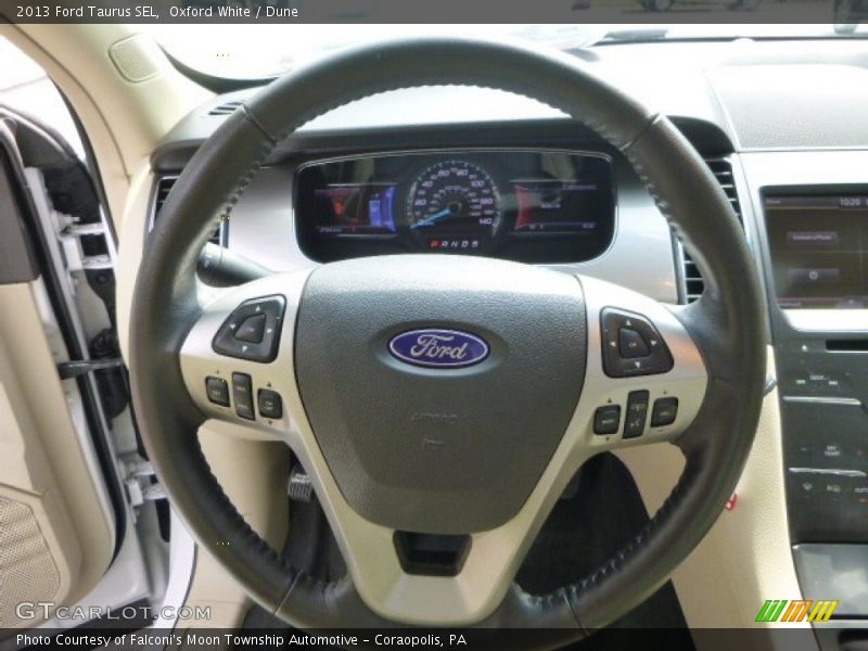 Oxford White / Dune 2013 Ford Taurus SEL