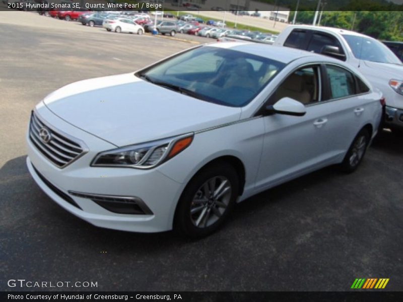 Quartz White Pearl / Beige 2015 Hyundai Sonata SE