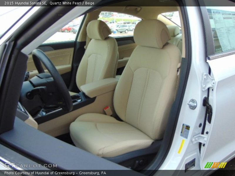 Quartz White Pearl / Beige 2015 Hyundai Sonata SE