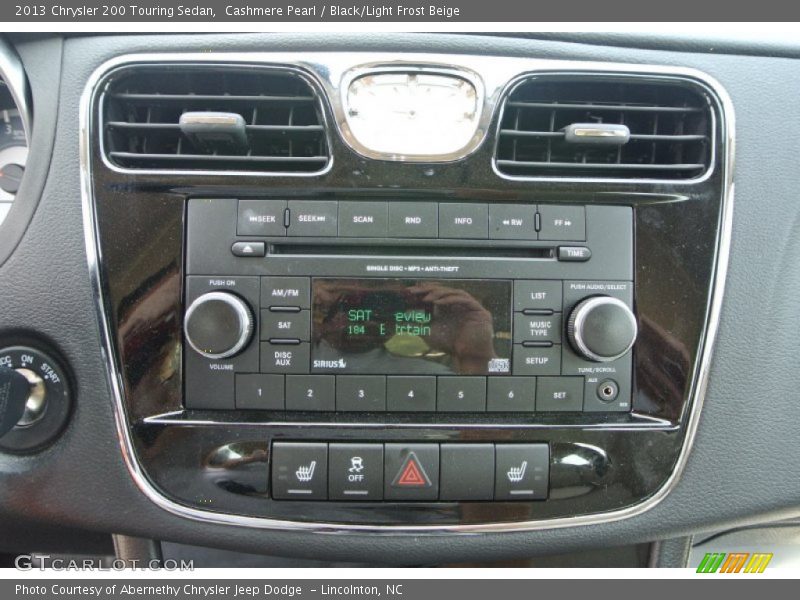Cashmere Pearl / Black/Light Frost Beige 2013 Chrysler 200 Touring Sedan