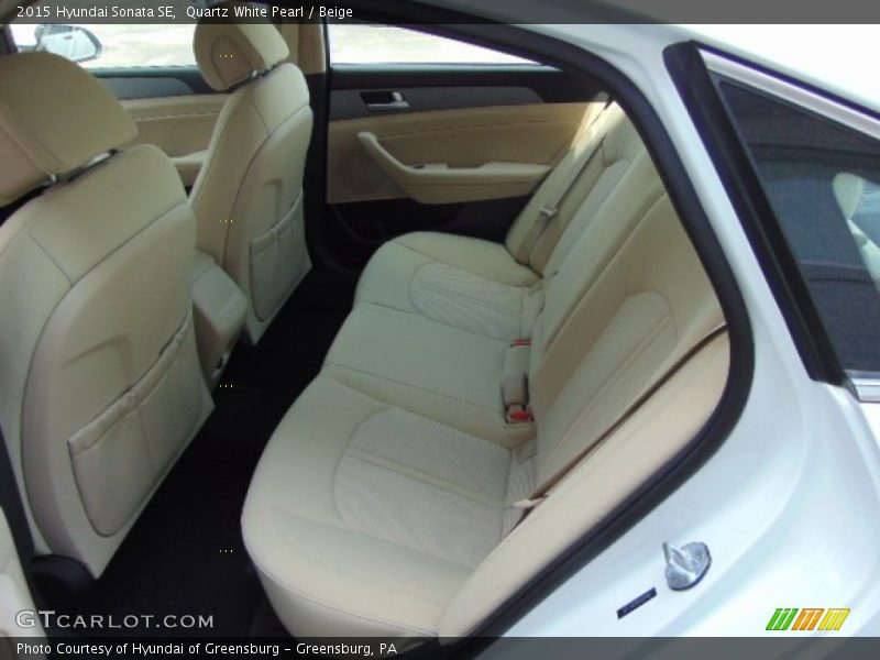 Quartz White Pearl / Beige 2015 Hyundai Sonata SE