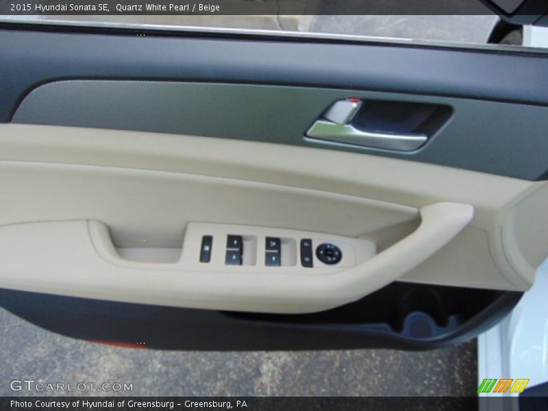 Quartz White Pearl / Beige 2015 Hyundai Sonata SE