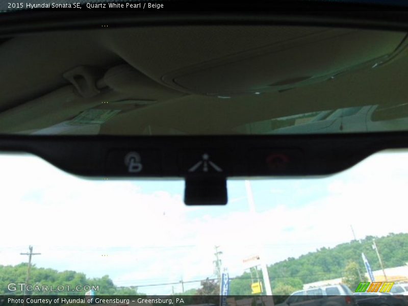 Quartz White Pearl / Beige 2015 Hyundai Sonata SE