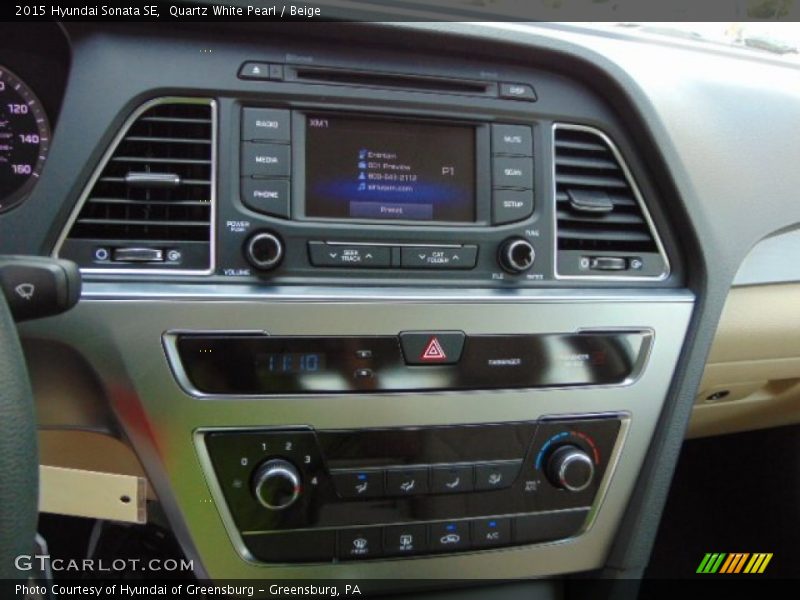 Quartz White Pearl / Beige 2015 Hyundai Sonata SE