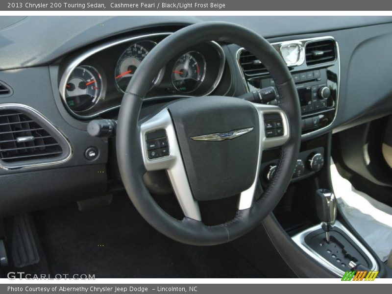 Cashmere Pearl / Black/Light Frost Beige 2013 Chrysler 200 Touring Sedan