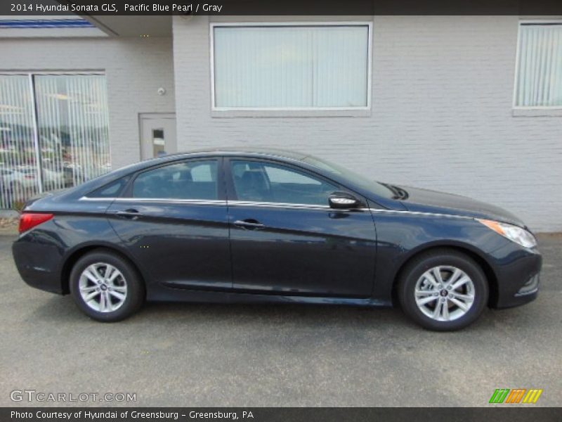 Pacific Blue Pearl / Gray 2014 Hyundai Sonata GLS