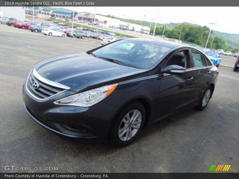 Pacific Blue Pearl / Gray 2014 Hyundai Sonata GLS