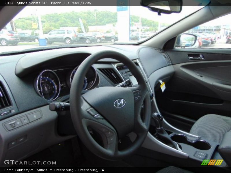 Pacific Blue Pearl / Gray 2014 Hyundai Sonata GLS