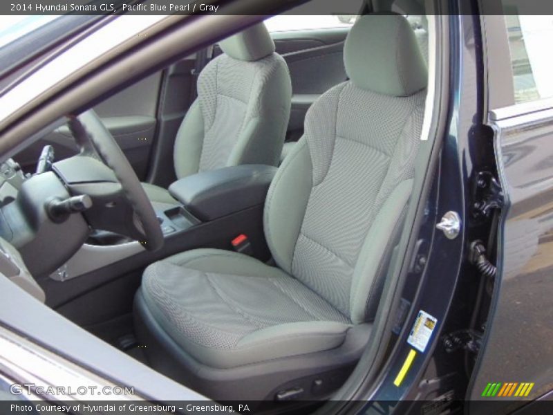 Pacific Blue Pearl / Gray 2014 Hyundai Sonata GLS