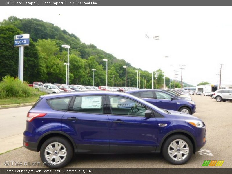 Deep Impact Blue / Charcoal Black 2014 Ford Escape S