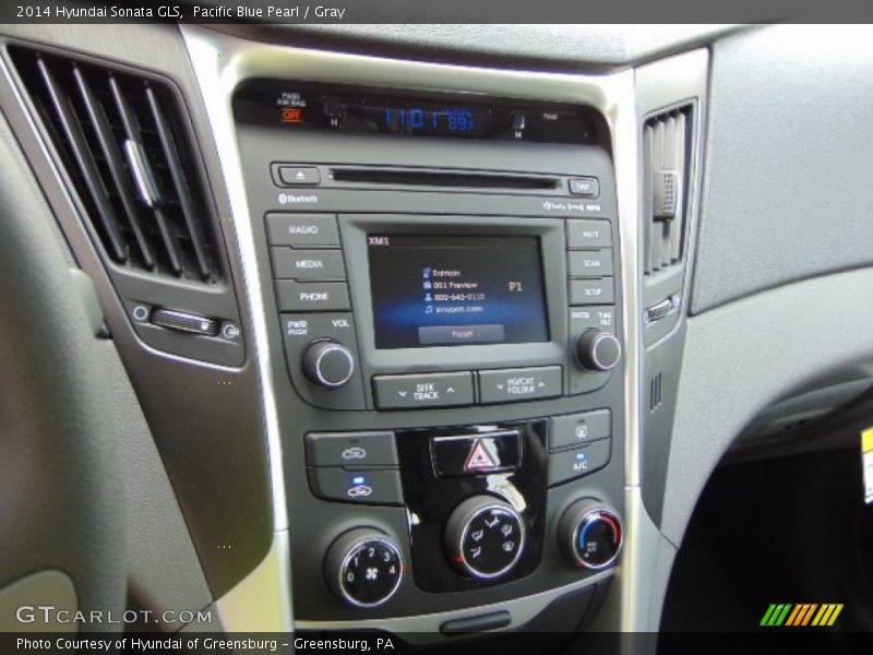 Pacific Blue Pearl / Gray 2014 Hyundai Sonata GLS