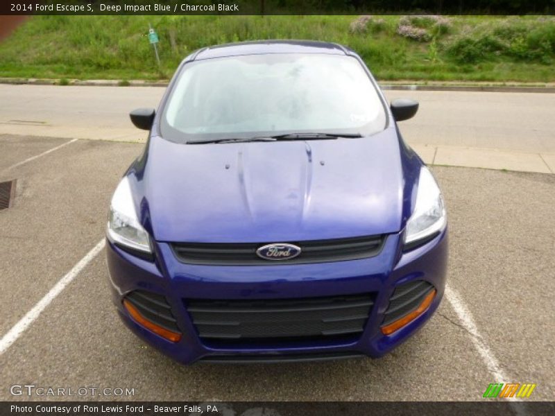 Deep Impact Blue / Charcoal Black 2014 Ford Escape S