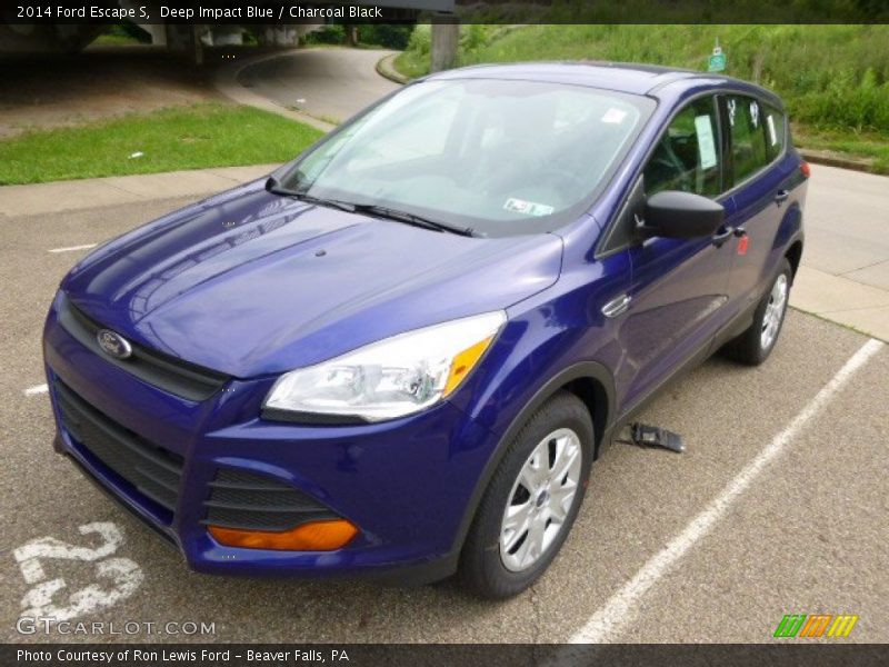 Deep Impact Blue / Charcoal Black 2014 Ford Escape S