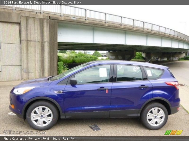 Deep Impact Blue / Charcoal Black 2014 Ford Escape S