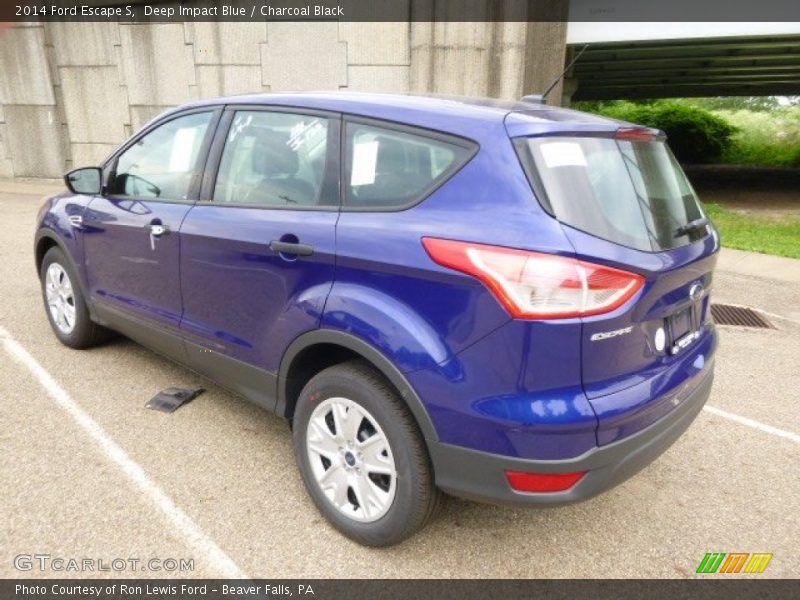 Deep Impact Blue / Charcoal Black 2014 Ford Escape S