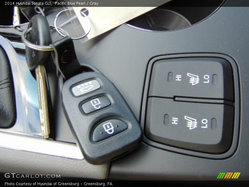 Pacific Blue Pearl / Gray 2014 Hyundai Sonata GLS