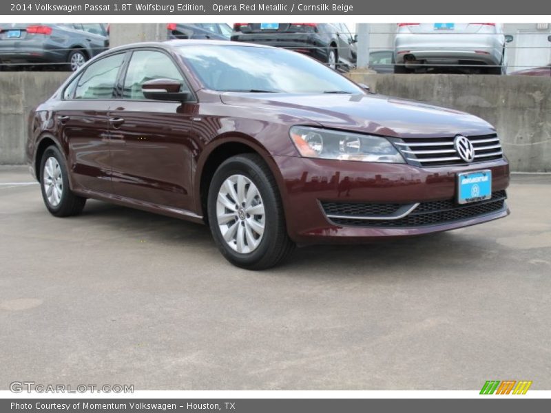 Opera Red Metallic / Cornsilk Beige 2014 Volkswagen Passat 1.8T Wolfsburg Edition
