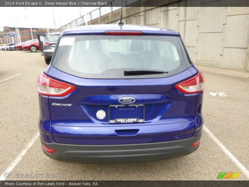 Deep Impact Blue / Charcoal Black 2014 Ford Escape S