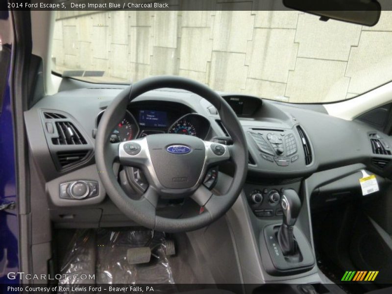 Deep Impact Blue / Charcoal Black 2014 Ford Escape S