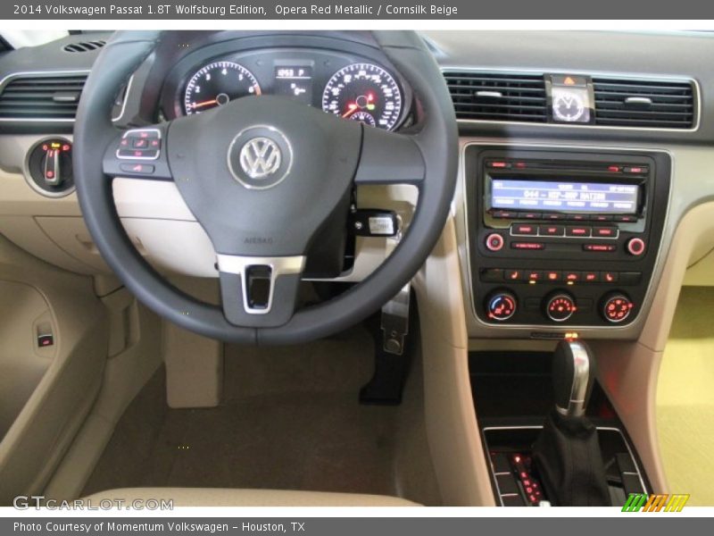 Opera Red Metallic / Cornsilk Beige 2014 Volkswagen Passat 1.8T Wolfsburg Edition