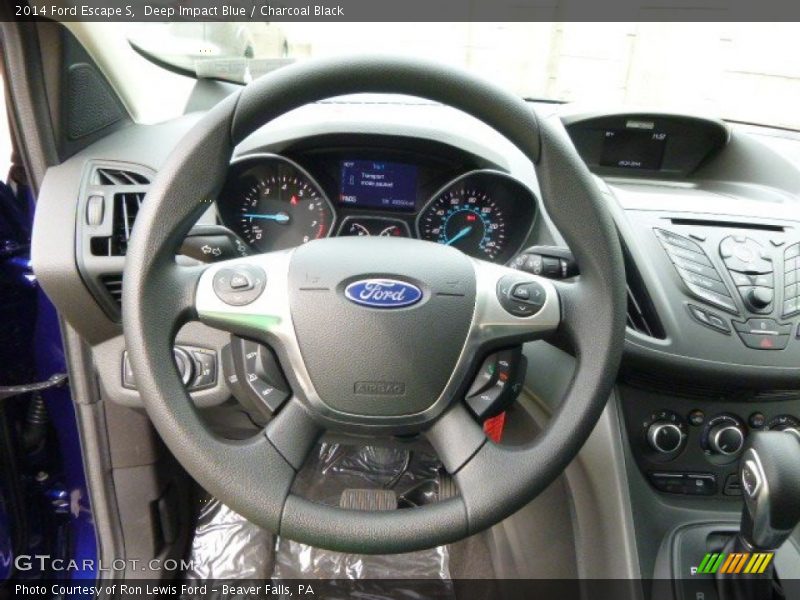 Deep Impact Blue / Charcoal Black 2014 Ford Escape S