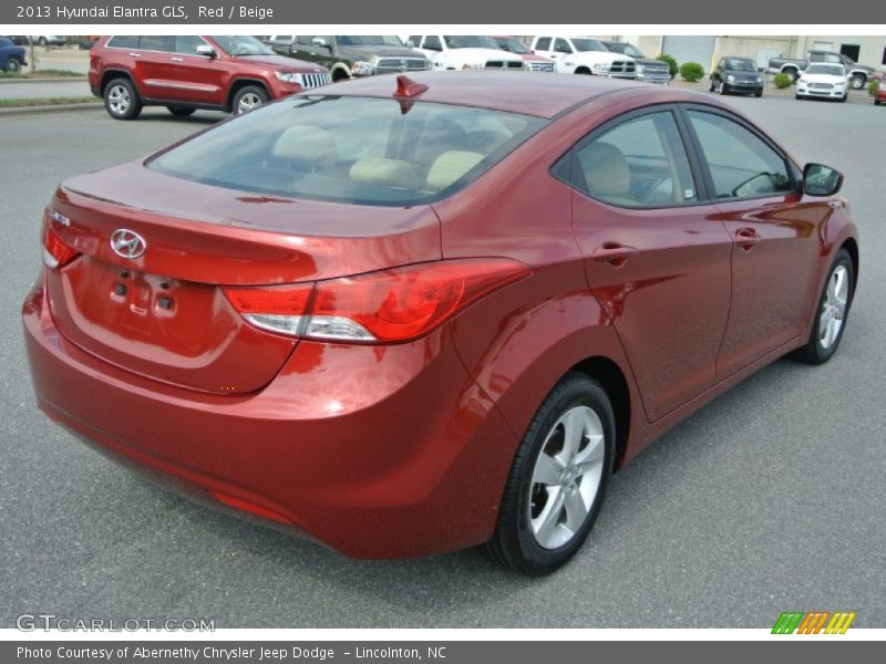 Red / Beige 2013 Hyundai Elantra GLS