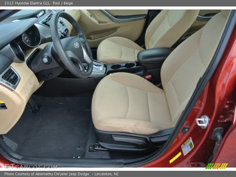 Red / Beige 2013 Hyundai Elantra GLS