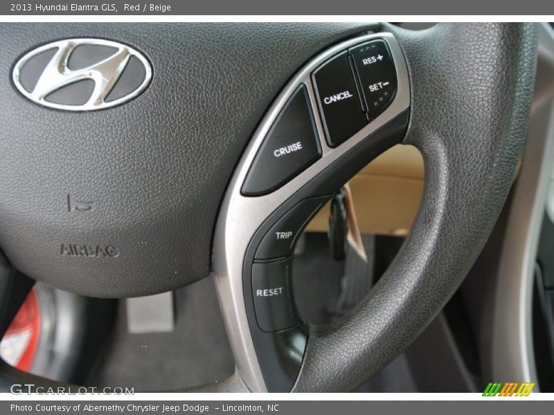 Red / Beige 2013 Hyundai Elantra GLS